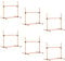 PawHut Agility Set Hunde, 6tlg. Agility-Ausrüstungs-Set mit Flechtstangen, Pfeife, Hundetraining Zubehör mit Tragetasche, für Park, Garten, Orange
