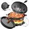 broil-master® Dutch Oven -4/7/9/13L, Set, Deckelheber, Pfanne, Untersetzer, Tragegriff, Gusseisen, Rund, für Camping, Outdoor - Feuertopf, Eingebrannter Schmortopf, Bräter (Topf ohne Füße, 4.2 Liter)
