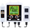 CO2 Controller Carbon Dioxide Monitor CO2 Smart Sensor Dual Outlets Fit with CO2 Regulators and Fans, Two Plug C02 Control for Grow Room, Grow Tent, Greenhouse (UK Plug)