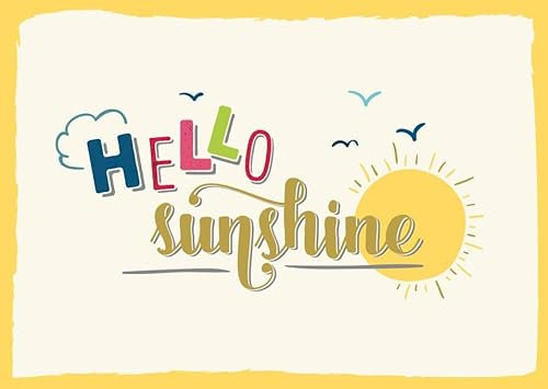 Gutsch Verlag Geburtstags-Postkarte 'Hello Sunshine' – Liebe & Fröhliche Grüße, Bunte Vögel und Wolken, Gelb & Hell für Sommer Vibes & Optimismus