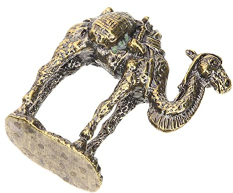 HOLIDYOYO Kamelfigur Aus Metall Kamelstatue Aus Kupfer Filigrane Dekoration Kleine Schreibtischfigur Heimdekoration Tischskulptur Für Wohnzimmer
