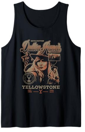 Yellowstone Iconic Beth Dutton Distressed Big Chest Poster Tank Top