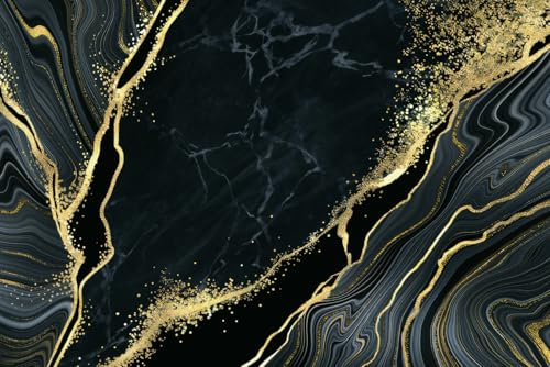Tobil Badematte rutschfest saugfähig Badvorleger Badezimmerteppich Blackgold-31 60x90