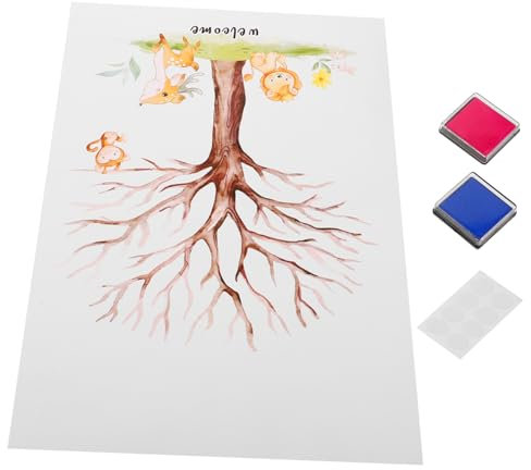 DECHOUS 1 Set Gästebuch Partyzubehör Mädchen Hochzeitsspiele Teller Enthüllung Enthüllung Für Großeltern Enthüllung Des Geschlechts Nägel Rahmen Aufkleber Boxen Ornament