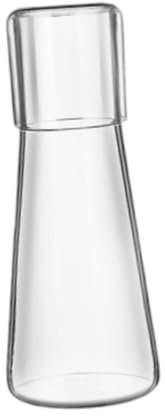 Sharplace Nachttisch Wasserkaraffe und Glas Set Tumbler Glass Tassen Esstisch Carafe Nacht Carafe Pitcher für Restaurantbüro Geburtstag