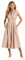 HEYPORK Damen Frühling Sommer Kleider Lässig Bequem Kleid Modern Elegant Röcke Frauen Taillierte Temperament V-Ausschnitt Plissiert Reißverschluss Kleid(Aprikose, M)