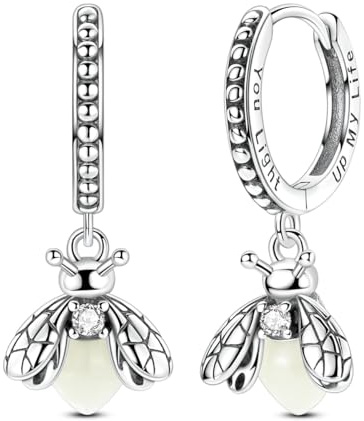 Hapour S925 Sterling Silber Hängend mit Anhänger Ohrhänger für Damen Schleife Schmetterling Libelle Ohrringe Silber mit Zirkonia