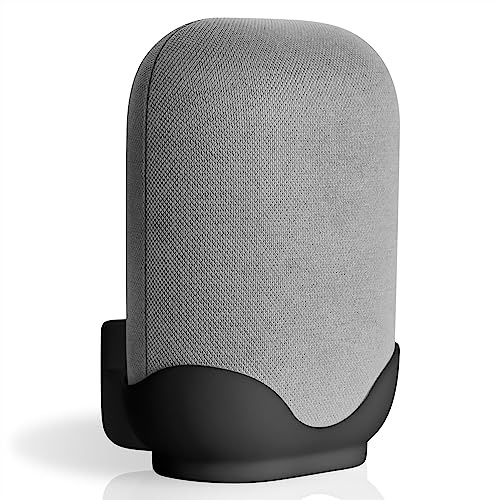 Wall Mount for Google Nest Audio Assistant, Holder Cord Bracket Plug for Google Nest Audio Stand, Google Nest Speaker Mount Desktop Stand (Black)
