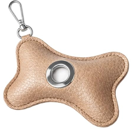 Hund Hundekotbeutel Spender, Kotbeutelspender für Hunde, Hundekotbeutelspender Leder mit Reißverschluss und Karabinerhaken, Tragbar Kotbeutelhalter zum Aufhängen Hundekotbeutel(ohne Kotbeutel)