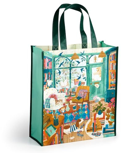 Galison Bookshop Afternoon Reusable Shopping Bag