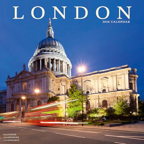 London Kalender 2026 | 12-Monats-Wandkalender | Avonside Publishing | plastikfreie Verpackung