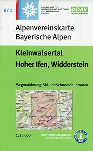 Kleinwalsertal, Hoher Ifen, Widderstein: Wegmarkierung, Ski- und Schneeschuhrouten