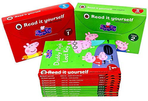 Peppa Pig Read It Yourself With Ladybird Level 1-2: 10 Books Collection Set