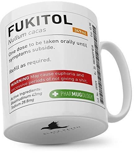 Black Raven Design - Fukitol | Prescription Medicine, Ceramic Mug, 11fl oz