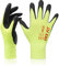 DEX FIT Premium Nylon Nitrile Work Gloves FN320, 3 Pairs, 3D-Comfort Stretchy Fit, Firm Grip, Thin & Lightweight, Durable, Breathable & Cool, Machine Washable; Neon Green 7 (S)