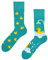 Dedoles Socken Unisex Damen Herren & Kinder Baumwolle viele lustige Designs 1 Paar Geschenk links rechts verschieden, Farbe Türkis, Motiv Enten, Gr. 35-38