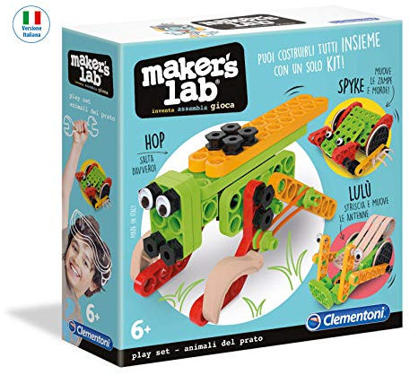 Clementoni - 19142 - Maker Lab - Insetti - Made in Italy - Play Set Costruzioni per Bambini dai 6 Anni - Meccanica - Gioco Scientifico, Italiano
