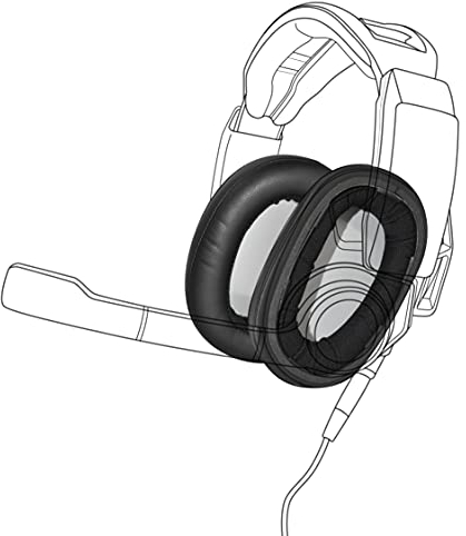 Replacement Earpadz by Dekoni Audio for The Sennheiser GSP 500, 550 & 600 Headphones - Midnight