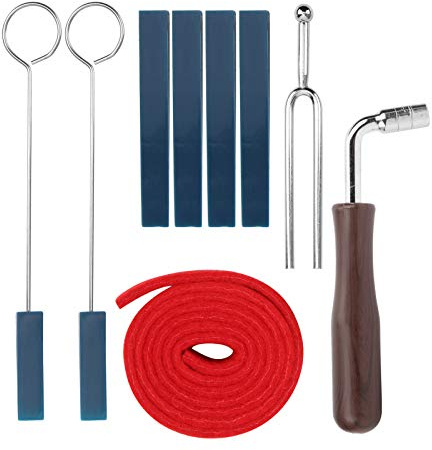 CHICIRIS Ensemble d'outils de réglage Piano clé en Forme L 16 cm sourdine Caoutchouc 19 10 2-Kit Accordeur