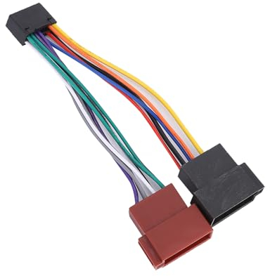 pour câble iso autoradio kenwood kdc-u30r Adaptateur de connecteur de faisceau femelle ISO Bus 16 broches pour Kenwood NC