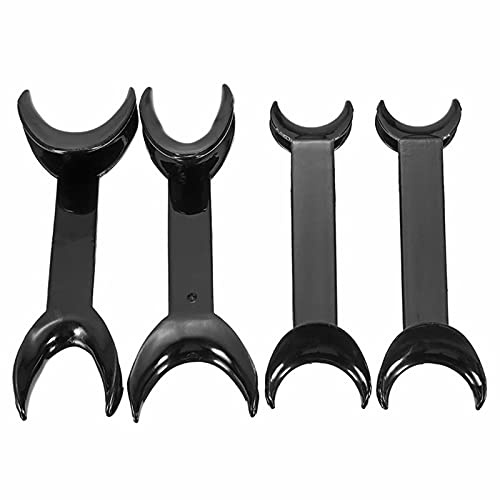 WZCXYX 4 Stücke Dental Werkzeug T-Form Intraoral Cheek Lippe Retraktor Opener Doppelkopf Kieferorthopädische Zähne Mundöffner Größe Klein + Groß