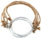 Tiardey 6PCS Mason Jars Hanger Hemp rope handle DIY Solar Lamp Hangers Metal Ring with Burlap Handles for #70