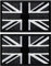 AXEN British Union Jack Patch Black United Kingdom Flag Patch British Union Patches Tactical Patches Hook and Loop Applique for Military Uniform Tactical Bag Jacket Jeans Hat, 2pcs
