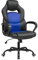 SONGMICS Bürostuhl, Gaming Stuhl, ergonomisch, Wippfunktion, Schreibtischstuhl, Drehstuhl, höhenverstellbar, für langes Sitzen, atmungsaktiv, schwarz-blau OBG025Q01