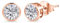 TJC Moissanite Stud Earrings In 14K Rose Gold Plated 925 Sterling Silver for Women Push Back Bezel Setting