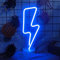 BringLuck2U Blitz Neon Signs LED Lightning Bolt Neon Cartel Funciona con pilas Azul LED Decorativas Luces Nocturnas Decoración de Mesa para Salón Oficina Navidad Cumpleaños Boda Decoración