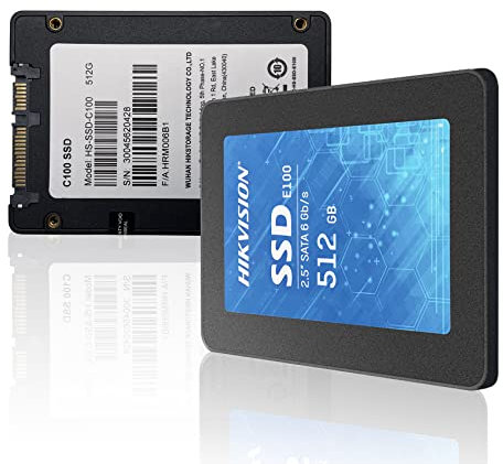 Hikvision SSD interno da 2,5 560 MB/s di espansione dell'unità di archiviazione a stato solido per il desktop del computer portatile 3D NAND SATA 3.0 (E100 (STD)/512G)