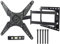 TV Wall Bracket Mount Swivel FORGING MOUNT Adjustable 765mm Long Reach Full Motion TV Mount Extendable Tilt Corner Tv Bracket for 26-65 inch Flat & Curved Tvs up to 50kg Max. VESA 400x400mm