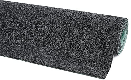 andiamo Kunstrasen Fairway strapazierfähig robust und pflegeleicht - geeignet für Indoor und den überdachten Außenbereich 100% Polypropylen 100 x 200 cm anthrazit