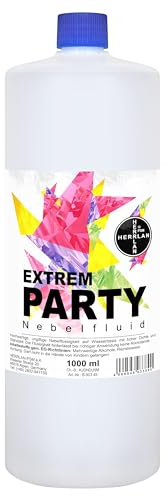HERRLAN® EXTREM PARTY Nebelfluid 1000 ml – wasserbasierte Nebelflüssigkeit mit hoher Dichte & Standzeit – rückstandsfrei & geruchsneutral – Made in Germany – frisch produziert