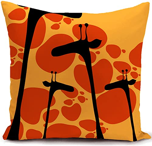 HUASHUZI Kissenbezug 40 x 40cm Giraffe Kissen afrikanische deko Afrika Geschenke für sofakissen kissenbezüge dekokissen couchkissen kissenhülle Sofa Schlafzimmer Wohnzimmer Zimmer zierkissen
