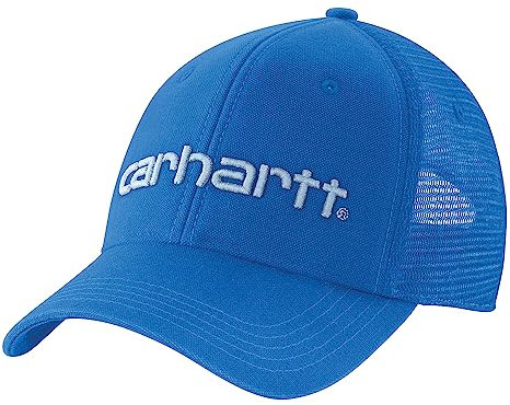 Carhartt Men's Canvas Mesh Back Logo Graphic Cap Baseballkappe, Blue Glow, OS