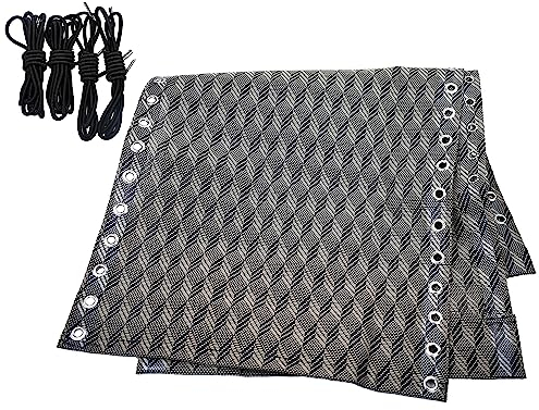 Azatemgo Tela de Repuesto Tumbona con 4 Goma Recambio Tumbona, Kit Repuestos Tumbona, 160 x 43 cm,Rombo