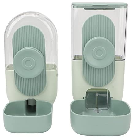Haustiere Hängender Automatischer Futter-Wasserspender, Käfig-Katzenfutter-Wasserspender mit Schüssel für Hasen, Chinchillas, Meerschweinchen, Igel, Frettchen (Minzgrün)