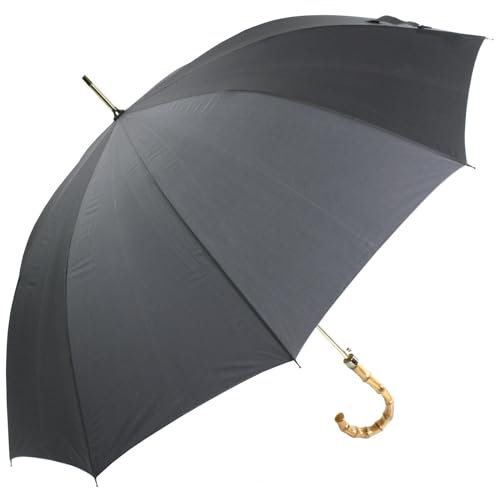 Classic Canes umbrella, gents, bamboo handle, grey canopy, 92cm