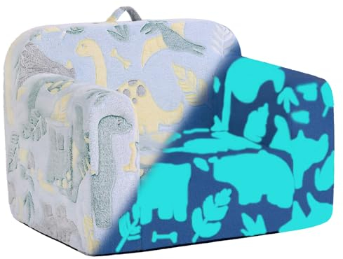 YOTATING Kindersofa Kleinkind Stuhl, Kinder Couch mit Seitentaschen, leuchtet im Dunkeln, Kindersessel mit abnehmbarem und waschbarem Bezug für Mädchen oder Jungen
