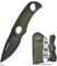 TONIFE Runer Feststehendes Neck Knife mit Scheide und Lanyard 4,7cm Full Tang-Klinge EDC Messer Neck Knife für Outdoor (Grün+Schwarz Titan)