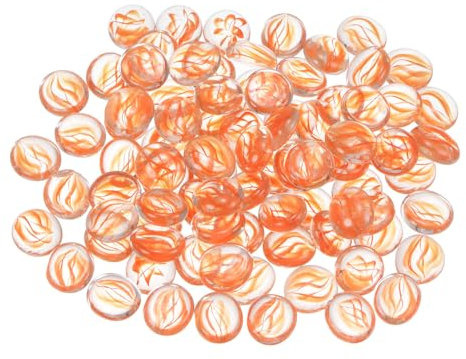 sourcing map Perles de verre pour brasero - 17 à 19 mm - 330 g - Pierres en verre brillant pour aquarium, décoration de jardin succulente, rouge floral