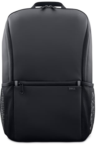 Dell EcoLoop Essential 14-16 CP3724 Sac à dos léger, deux poches latérales en filet, organiseur d'accessoires intégré, housse spécialement rembourrée pour ordinateur portable, noir, Noir, Unisex