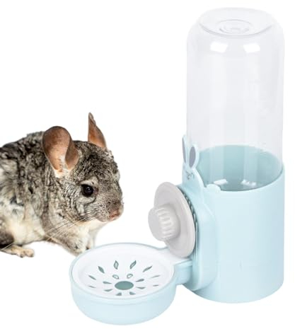 Distributeur Eau Lapin, 500ML Suspendue Abreuvoir Automatique Anti-Goutte Biberon Cochon d'Inde Hamster Chinchilla Hérisson Furet