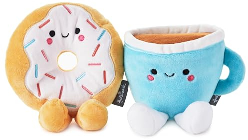 Hallmark Better Together, Coffee and Donut Pair, Gift, Soft Toy, Teddy, Set of 2, Gift Set, Birthday, Valentines Day, Anniversary, Best Friend