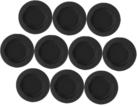 KONTONTY 10Er Box Runde Gummistopfen Für Sparschweine Gummistopfen Für Sparschweine Sparschweinstopfen Schwarze Sparschwein Unterstopfen Gipspuppenabdeckungen Gipspuppenstopfen