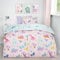 OHS Toddler Duvet and Pillow Set, Dino Bedding Duvet Covers Super Soft Comfy Girls Bedding Cot Bed Duvet Set for Kids Bedroom Reversible Bedding with Pillowcase, Pink/Blue
