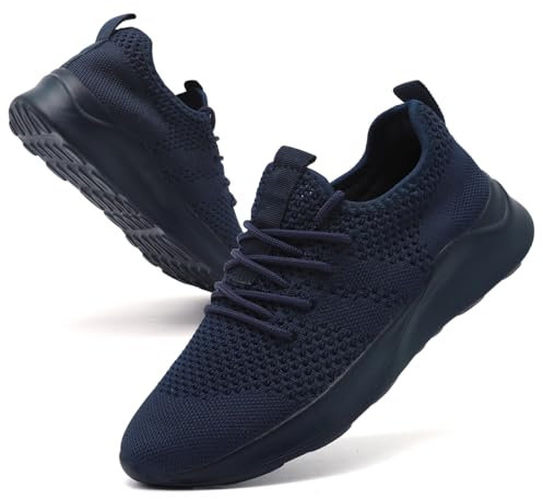 CAIQDM Damen Turnschuhe Sneaker Schuhe Damen Sportschuhe Laufschuhe Tennisschuhe Outdoor Running Damen Walkingschuhe Straßenlaufschuhe rutschfest Atmungsaktiv Leichtgewichts Dunkelblau 38