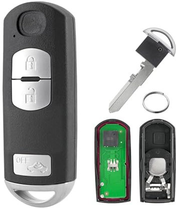 3 Buttons Car Key Fob Remote Fob For Mazda 6 Wagon Mazda CX-3 CX-5 CX-7 Key 433MHZ 49chip SKE13E-01/ SKE13E-02 with Key Ring