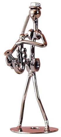 FLCPJGV Musikalische Mann Statue Musiker Spieler Skulptur Musiker Tischplatte Figur für Schreibtisch, Saxophon